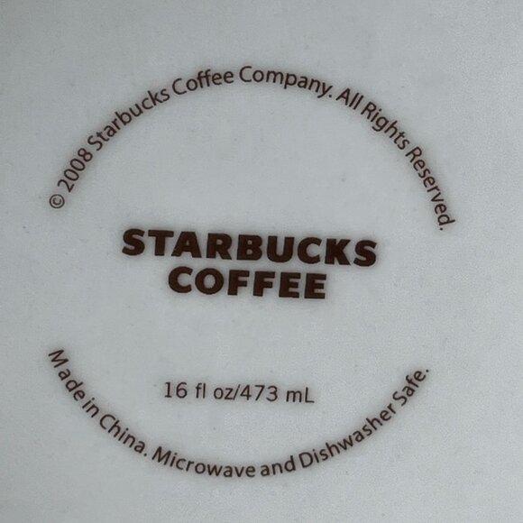 Starbucks Coffee Hawaii Happy Holidays Mug 2008 Mele Kalikimaka Palm Tree 16 Oz - Picture 12 of 12